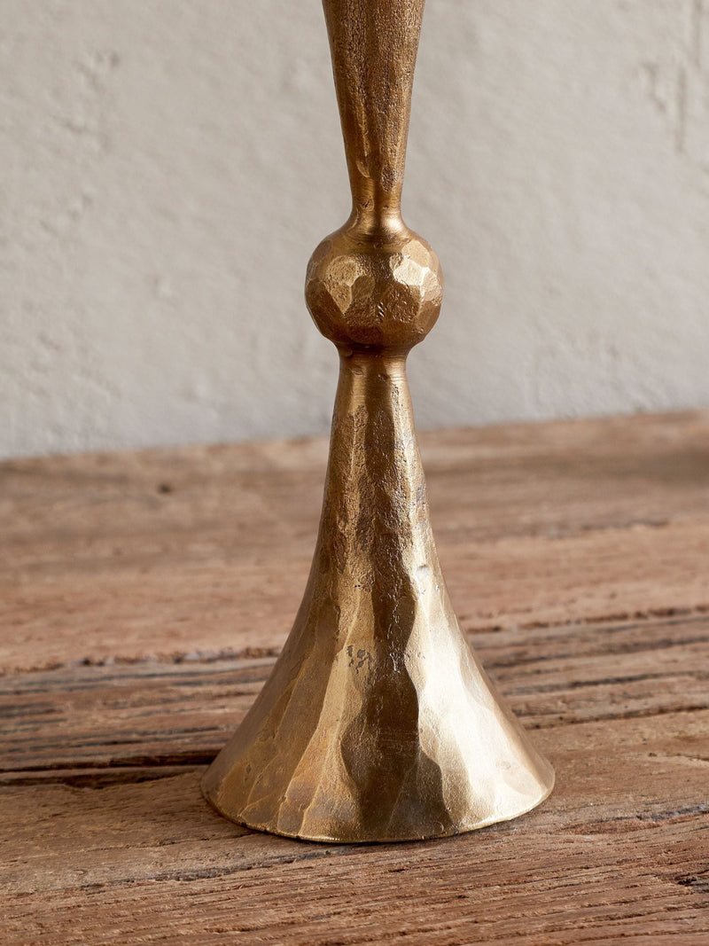 Nkuku candle holder with fluted iron design (British brand)