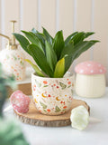 Something Different Cream Fairy Folklore Print ceramic plant pot - British product
