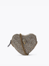 Next Kurt Geiger London Brown Fabric Kensington Heart Cross-Body Bag- Buy online at McGrocer
