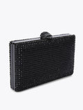 Kurt Geiger London black crystal Kensington clutch bag, imported from the UK
