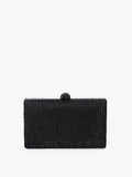 Kurt Geiger London black crystal Kensington clutch bag, imported from the UK