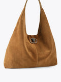 Kurt Geiger London brown suede large slouch hobo bag, UK version