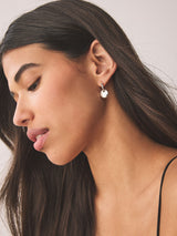 Next Silver Tone Small Hammered Disc Earrings- Buy online at McGrocer