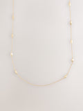 Gold tone rope beaded long necklace, imported from the UK