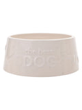Widdop white paw prints large dog bowl, imported from the UK