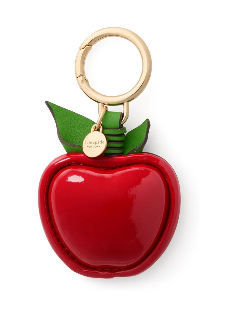 Kate Spade apple-shaped bag charm in red patent, UK version