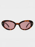 Le Specs Brown Tootsie cat-eye sunglasses, imported from the UK