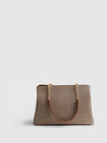 River Island brown monogram chain tote bag, UK version
