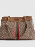 River Island brown monogram chain tote bag, UK version
