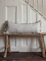 Next Ellenvale Interiors Olive Hallie Stripe Ruffle Bolster Cushion Cover 80 x 30cm- Buy online at McGrocer