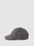 Reiss grey cotton corduroy baseball cap, imported from the UK