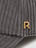 Reiss grey cotton corduroy baseball cap, imported from the UK