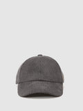 Reiss grey cotton corduroy baseball cap, imported from the UK