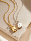 Posh Totty Designs mini personalised envelope necklace on 18 inch chain - British product