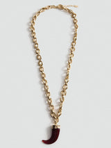 Next Mango Gold Tone Stone Pendant Necklace- Buy online at McGrocer