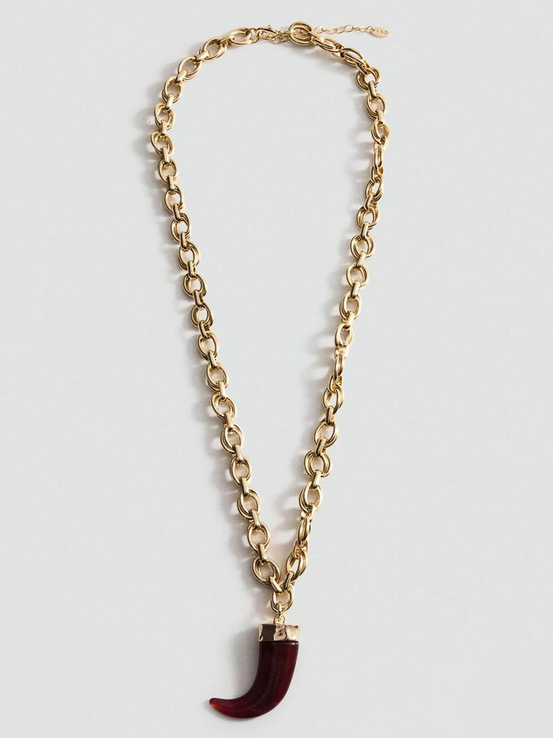 Mango gold tone stone pendant necklace, imported from the UK