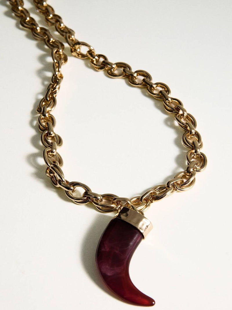 Mango gold tone stone pendant necklace, imported from the UK