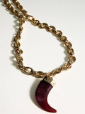 Mango gold tone stone pendant necklace, imported from the UK