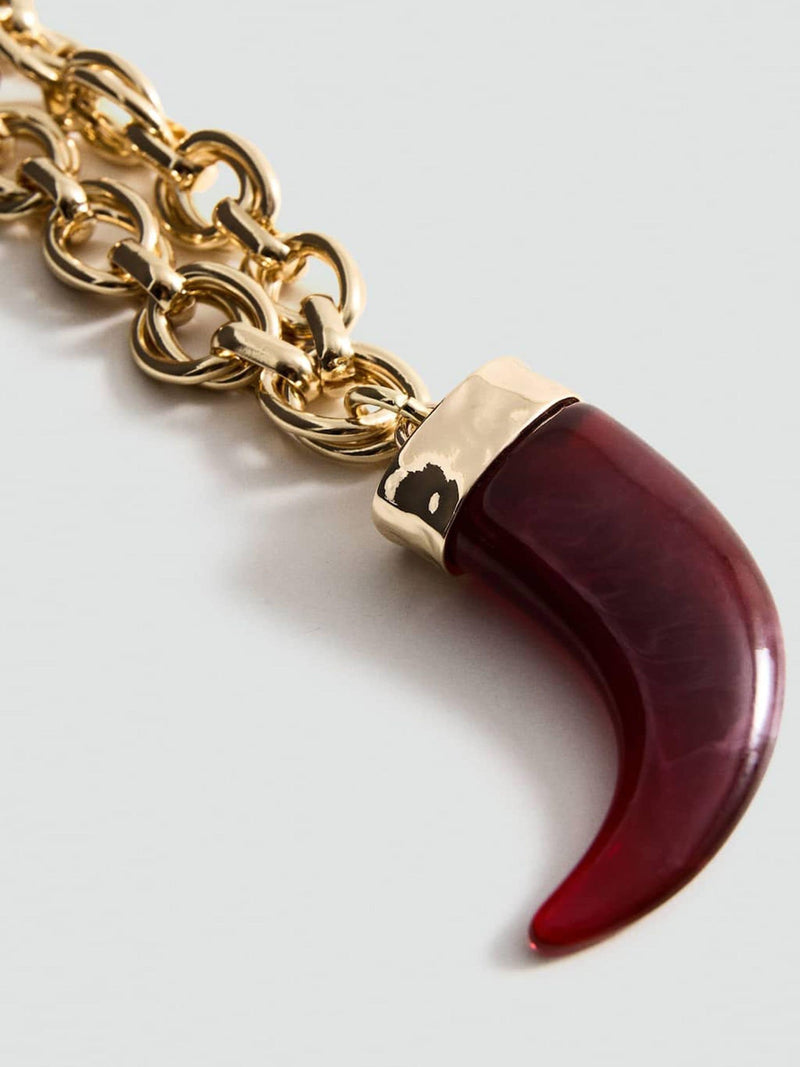 Mango gold tone stone pendant necklace, imported from the UK