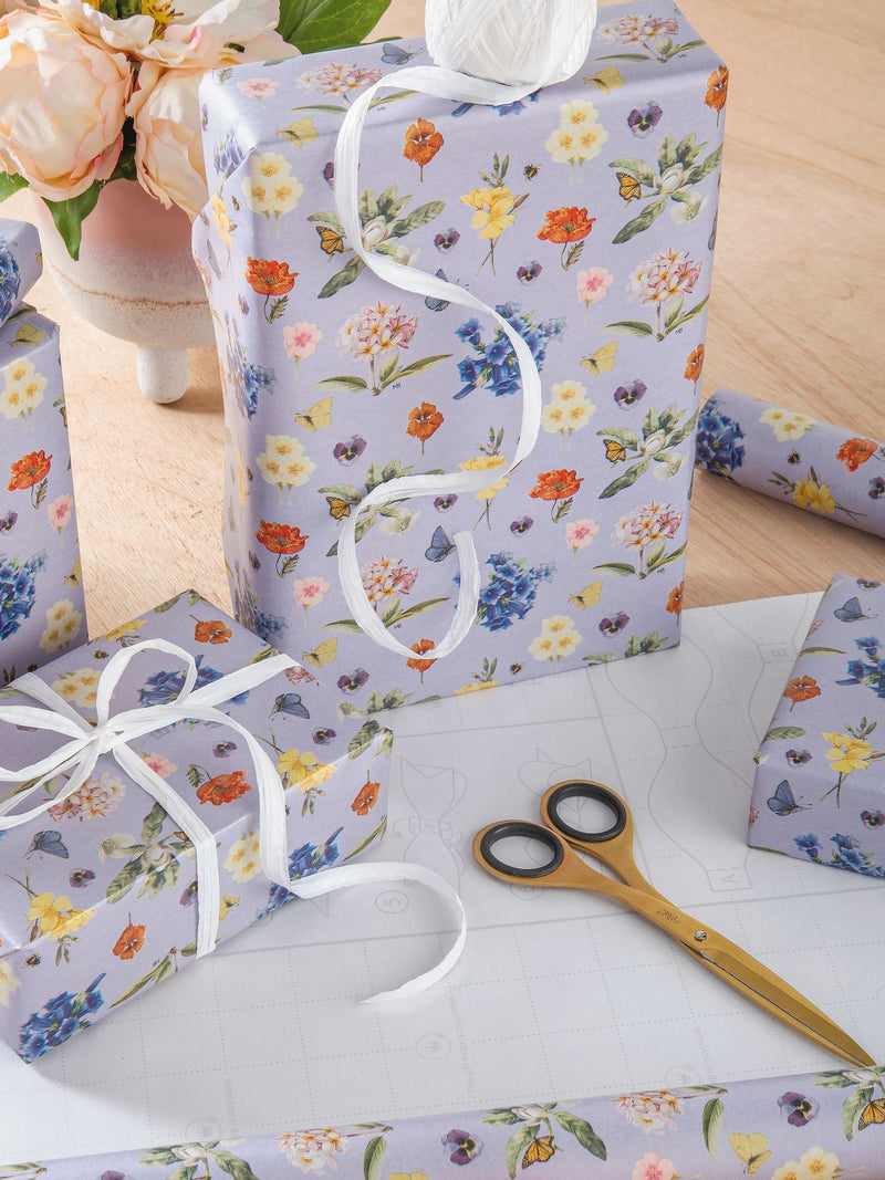 Hallmark Marjolein Bastin floral wrapping paper 3 rolls 2m - British product