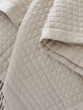 Bedeck of Belfast Neutral Alba quilted throw, imported from the UK