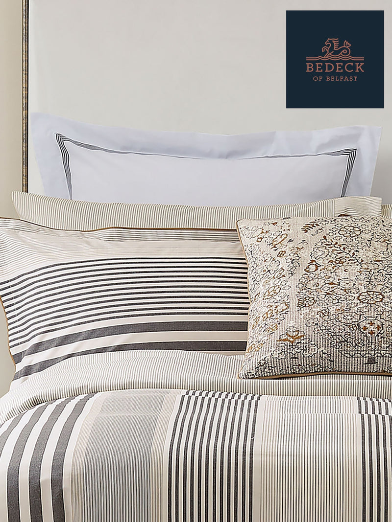 Bedeck of Belfast white embroidered pillowcase pair (British brand)