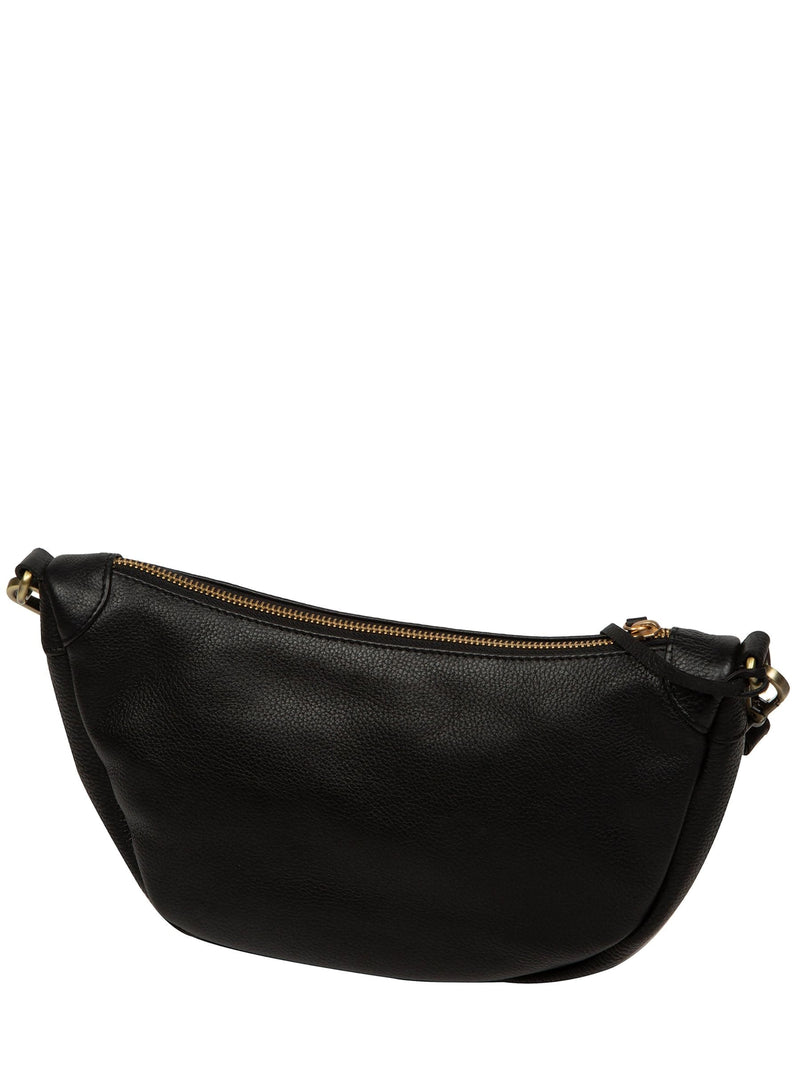 Pure Luxuries London black Melisande leather cross-body bag, UK version