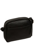Cultured London Black Ariella leather cross-body bag, imported from the UK