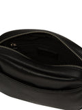 Cultured London Black Ariella leather cross-body bag, imported from the UK