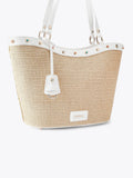 Carvela Amalfi Stone tote bag brown raffia, imported from the UK
