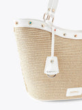 Carvela Amalfi Stone tote bag brown raffia, imported from the UK
