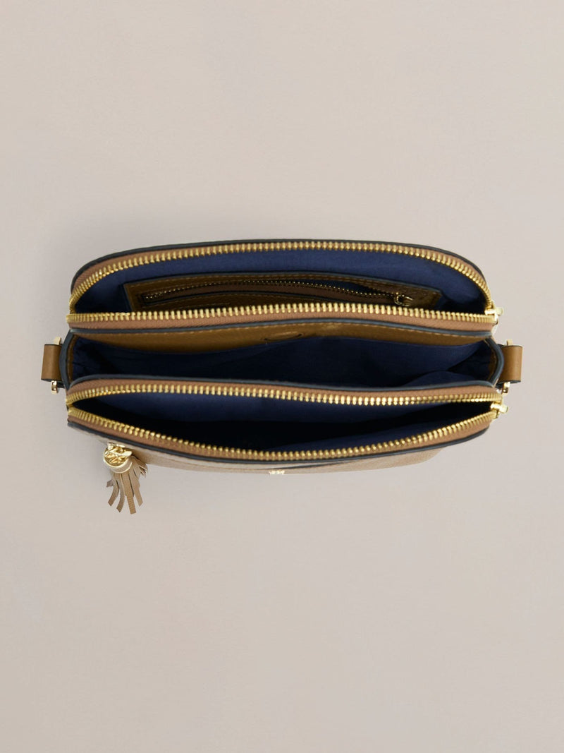 Hobbs Tan Carlton leather cross body bag - British product