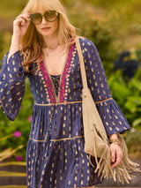 Next Joe Browns Natural Dolce Vita Boho Suede Tassel Bag- Buy online at McGrocer