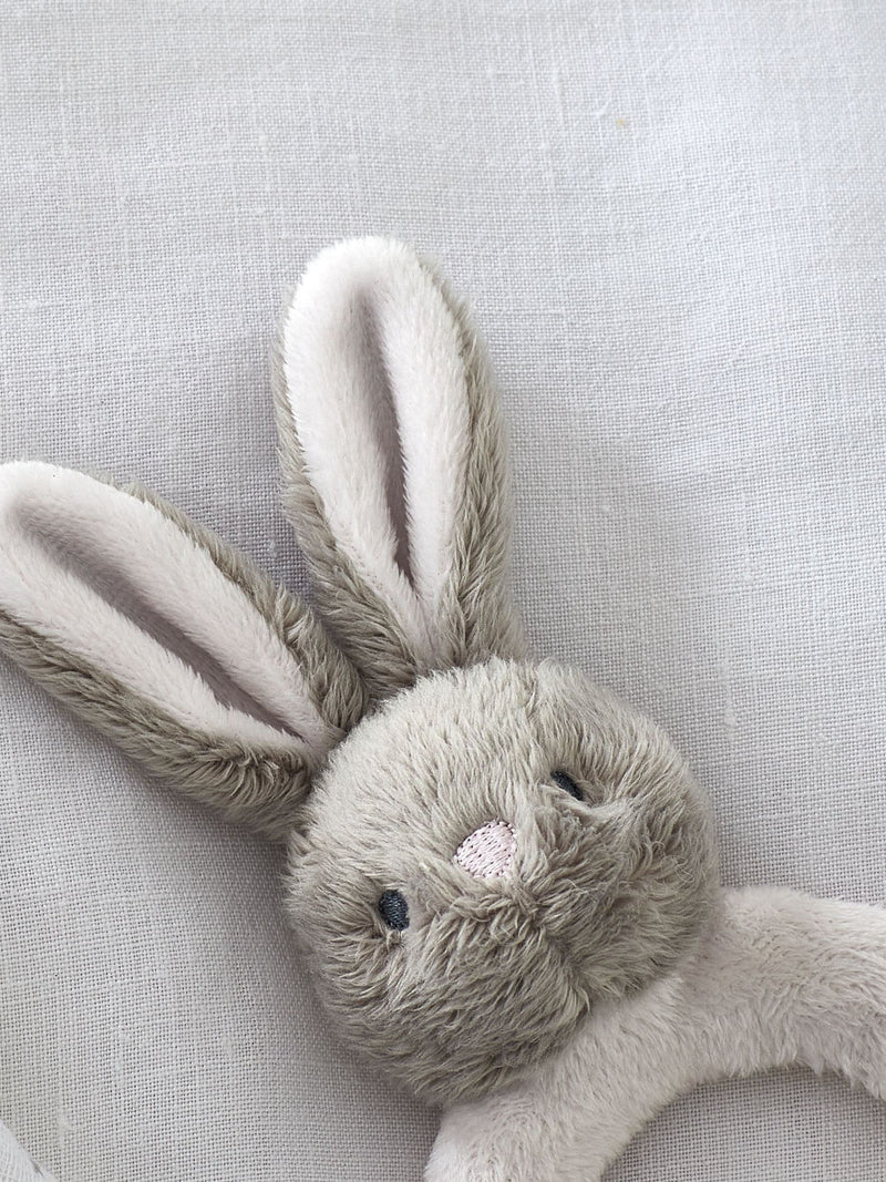 The White Company pink bunny rattle (British brand)
