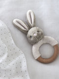 The White Company pink bunny rattle (British brand)