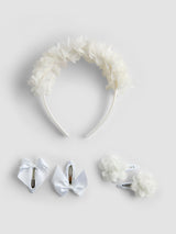 Next JoJo Maman Bébé Pure White Flower Girl Hair Accessories Set- Buy online at McGrocer