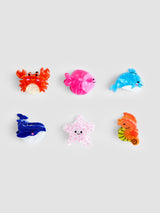 Next JoJo Maman Bébé Multi Colour Sea Animals Hair Claw Clips 6-Pack- Buy online at McGrocer