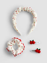 Next JoJo Maman Bébé Cream Cherries Hair Accessories Set- Buy online at McGrocer