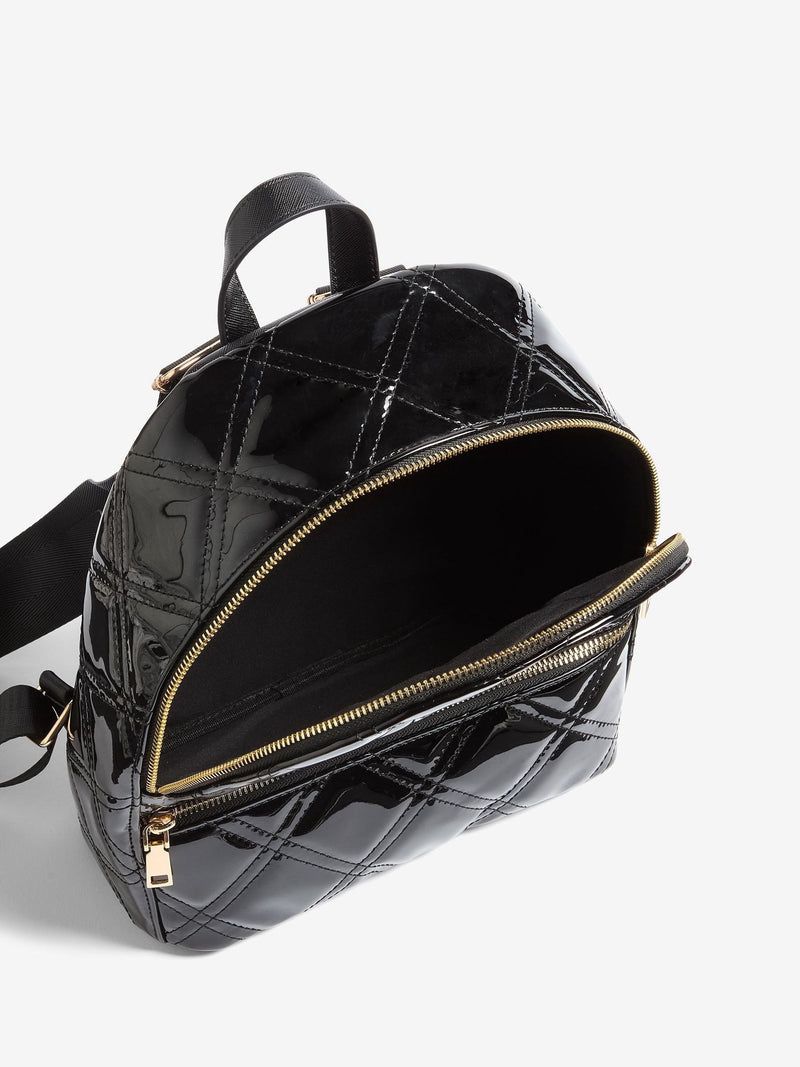 Lipsy black patent studded school back pack 33cm - British product