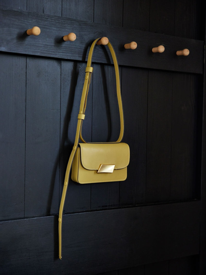Radley Belsize Mini cross-body bag in yellow, imported from the UK