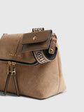 River Island brown faux suede messenger bag (British brand)
