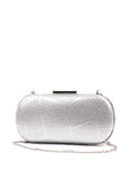 Lunar Silver Francie clutch bag with detachable strap, UK version