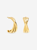 Jon Richard gold tone waterproof interlock hoop earrings (British brand)