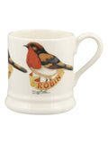Emma Bridgewater earthenware robin mug 1/2 pint (British brand)