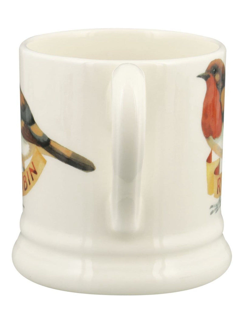 Emma Bridgewater earthenware robin mug 1/2 pint (British brand)