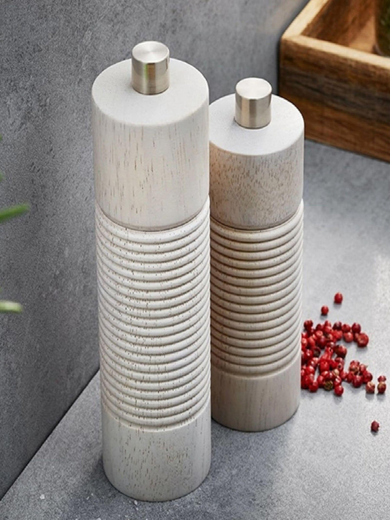 GEFU White Tedoro medium salt pepper mill (British brand)