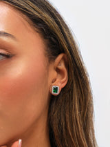 Next Jon Richard Silver Tone Cubic Zirconia Emerald Perfume Bottle Stud Earrings- Buy online at McGrocer