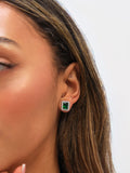 Jon Richard emerald cubic zirconia perfume bottle stud earrings, imported from the UK
