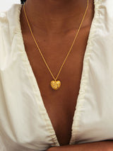 Next Jon Richard Gold Tone Satin Heart Pendant- Buy online at McGrocer