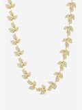 Jon Richard gold plated cubic zirconia leaf necklace, imported from the UK